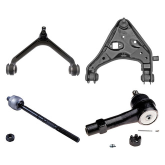 Dorman® - OE Solutions™ Front Passenger Side Lower and Upper Control Arm with Ball Joint and Tie Rod End Kit