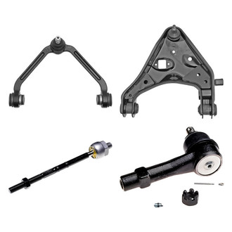 Dorman® - OE Solutions™ Front Passenger Side Lower and Upper Control Arm with Ball Joint and Tie Rod End Kit