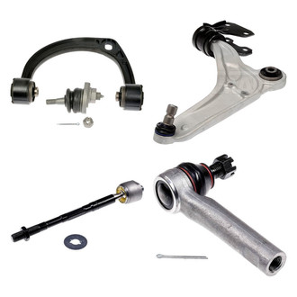 Dorman® - OE Solutions™ Front Passenger Side Lower and Upper Control Arm with Ball Joint and Tie Rod End Kit