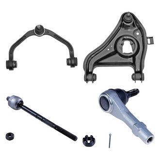Dorman® - OE Solutions™ Front Passenger Side Lower and Upper Control Arm with Ball Joint and Tie Rod End Kit