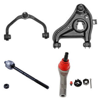 Dorman® - OE Solutions™ Front Passenger Side Lower and Upper Control Arm with Ball Joint and Tie Rod End Kit