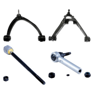 Dorman® - OE Solutions™ Front Passenger Side Lower and Upper Control Arm with Ball Joint and Tie Rod End Kit
