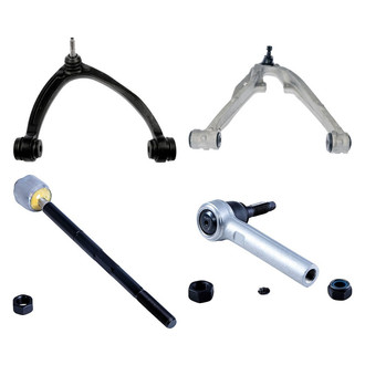 Dorman® - OE Solutions™ Front Passenger Side Lower and Upper Control Arm with Ball Joint and Tie Rod End Kit