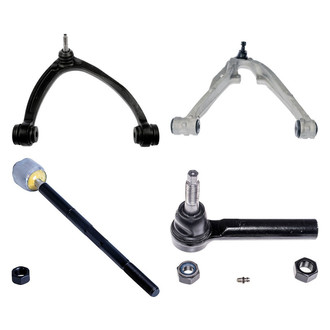 Dorman® - OE Solutions™ Front Passenger Side Lower and Upper Control Arm with Ball Joint and Tie Rod End Kit
