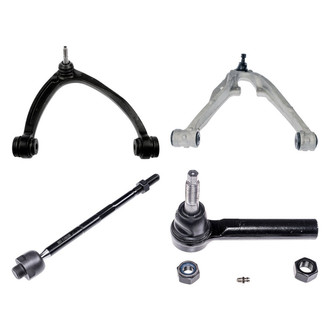 Dorman® - OE Solutions™ Front Passenger Side Lower and Upper Control Arm with Ball Joint and Tie Rod End Kit