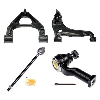 Dorman® - OE Solutions™ Front Passenger Side Lower and Upper Control Arm with Ball Joint and Tie Rod End Kit