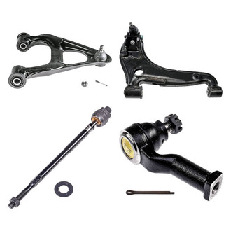 Dorman® - OE Solutions™ Front Passenger Side Lower and Upper Control Arm with Ball Joint and Tie Rod End Kit