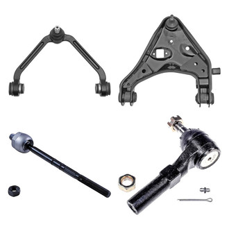Dorman® - OE Solutions™ Front Passenger Side Lower and Upper Control Arm with Ball Joint and Tie Rod End Kit