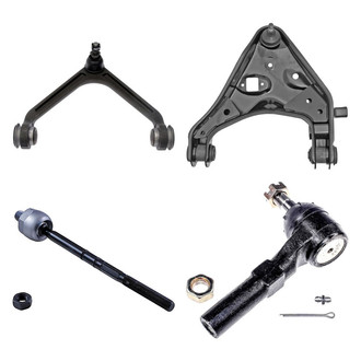 Dorman® - OE Solutions™ Front Passenger Side Lower and Upper Control Arm with Ball Joint and Tie Rod End Kit