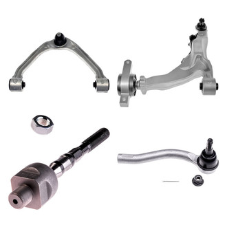 Dorman® - OE Solutions™ Front Passenger Side Lower and Upper Control Arm with Ball Joint and Tie Rod End Kit