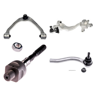 Dorman® - OE Solutions™ Front Passenger Side Lower and Upper Control Arm with Ball Joint and Tie Rod End Kit