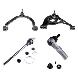 Dorman® - OE Solutions™ Front Passenger Side Lower and Upper Control Arm with Ball Joint and Tie Rod End Kit