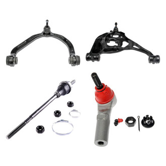 Dorman® - OE Solutions™ Front Passenger Side Lower and Upper Control Arm with Ball Joint and Tie Rod End Kit