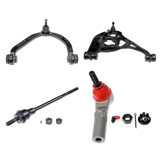 Dorman® - OE Solutions™ Front Passenger Side Lower and Upper Control Arm with Ball Joint and Tie Rod End Kit