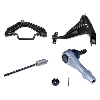 Dorman® - OE Solutions™ Front Passenger Side Lower and Upper Control Arm with Ball Joint and Tie Rod End Kit