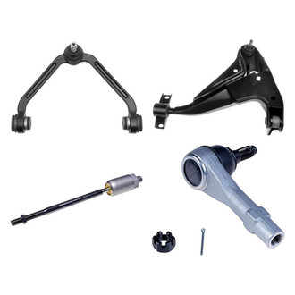 Dorman® - OE Solutions™ Front Passenger Side Lower and Upper Control Arm with Ball Joint and Tie Rod End Kit