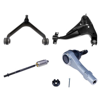 Dorman® - OE Solutions™ Front Passenger Side Lower and Upper Control Arm with Ball Joint and Tie Rod End Kit