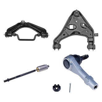 Dorman® - OE Solutions™ Front Passenger Side Lower and Upper Control Arm with Ball Joint and Tie Rod End Kit