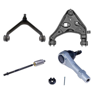 Dorman® - OE Solutions™ Front Passenger Side Lower and Upper Control Arm with Ball Joint and Tie Rod End Kit