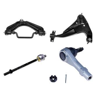 Dorman® - OE Solutions™ Front Passenger Side Lower and Upper Control Arm with Ball Joint and Tie Rod End Kit