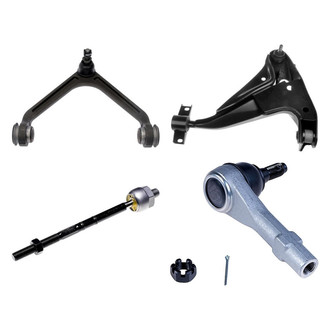 Dorman® - OE Solutions™ Front Passenger Side Lower and Upper Control Arm with Ball Joint and Tie Rod End Kit