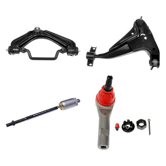 Dorman® - OE Solutions™ Front Passenger Side Lower and Upper Control Arm with Ball Joint and Tie Rod End Kit