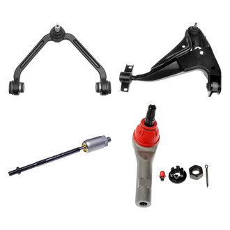 Dorman® - OE Solutions™ Front Passenger Side Lower and Upper Control Arm with Ball Joint and Tie Rod End Kit