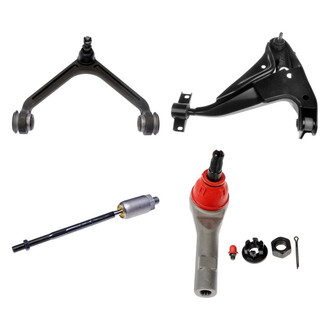 Dorman® - OE Solutions™ Front Passenger Side Lower and Upper Control Arm with Ball Joint and Tie Rod End Kit