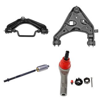 Dorman® - OE Solutions™ Front Passenger Side Lower and Upper Control Arm with Ball Joint and Tie Rod End Kit