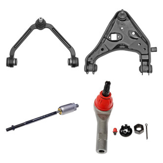 Dorman® - OE Solutions™ Front Passenger Side Lower and Upper Control Arm with Ball Joint and Tie Rod End Kit