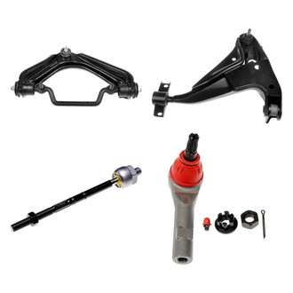 Dorman® - OE Solutions™ Front Passenger Side Lower and Upper Control Arm with Ball Joint and Tie Rod End Kit