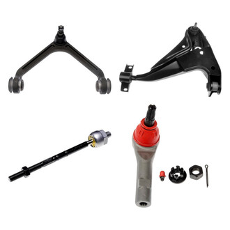 Dorman® - OE Solutions™ Front Passenger Side Lower and Upper Control Arm with Ball Joint and Tie Rod End Kit
