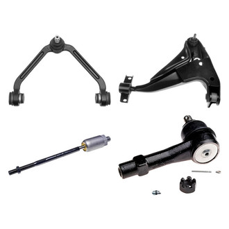 Dorman® - OE Solutions™ Front Passenger Side Lower and Upper Control Arm with Ball Joint and Tie Rod End Kit