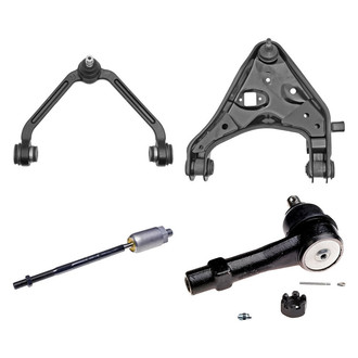 Dorman® - OE Solutions™ Front Passenger Side Lower and Upper Control Arm with Ball Joint and Tie Rod End Kit