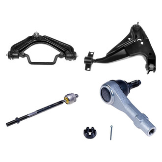 Dorman® - OE Solutions™ Front Passenger Side Lower and Upper Control Arm with Ball Joint and Tie Rod End Kit