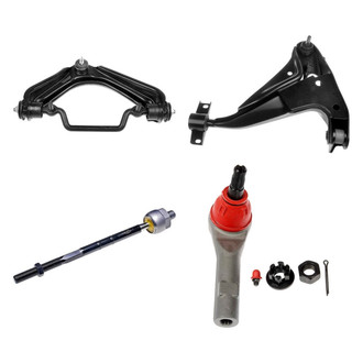 Dorman® - OE Solutions™ Front Passenger Side Lower and Upper Control Arm with Ball Joint and Tie Rod End Kit