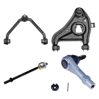 Dorman® - OE Solutions™ Front Passenger Side Lower and Upper Control Arm with Ball Joint and Tie Rod End Kit