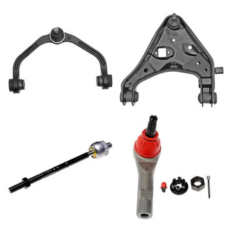 Dorman® - OE Solutions™ Front Passenger Side Lower and Upper Control Arm with Ball Joint and Tie Rod End Kit