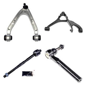 Dorman® - OE Solutions™ Front Passenger Side Lower and Upper Control Arm with Ball Joint and Tie Rod End Kit