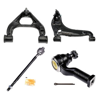 Dorman® - OE Solutions™ Front Passenger Side Lower and Upper Control Arm with Ball Joint and Tie Rod End Kit