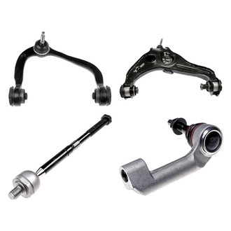 Dorman® - OE Solutions™ Front Passenger Side Lower and Upper Control Arm with Ball Joint and Tie Rod End Kit