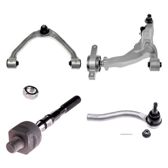 Dorman® - OE Solutions™ Front Passenger Side Lower and Upper Control Arm with Ball Joint and Tie Rod End Kit