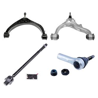 Dorman® - OE Solutions™ Front Passenger Side Lower and Upper Control Arm with Ball Joint and Tie Rod End Kit