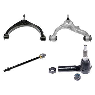 Dorman® - OE Solutions™ Front Passenger Side Lower and Upper Control Arm with Ball Joint and Tie Rod End Kit