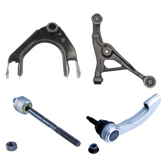 Dorman® - OE Solutions™ Front Passenger Side Lower and Upper Control Arm with Ball Joint and Tie Rod End Kit