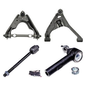 Dorman® - OE Solutions™ Front Passenger Side Lower and Upper Control Arm with Ball Joint and Tie Rod End Kit