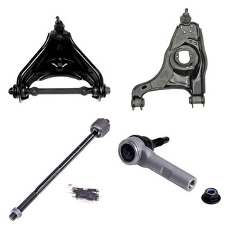 Dorman® - OE Solutions™ Front Passenger Side Lower and Upper Control Arm with Ball Joint and Tie Rod End Kit