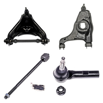 Dorman® - OE Solutions™ Front Passenger Side Lower and Upper Control Arm with Ball Joint and Tie Rod End Kit