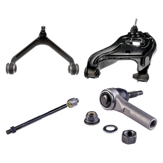 Dorman® - OE Solutions™ Front Passenger Side Lower and Upper Control Arm with Ball Joint and Tie Rod End Kit