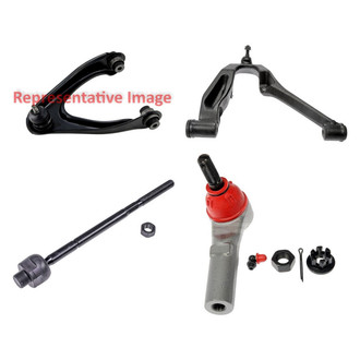 Dorman® - OE Solutions™ Front Passenger Side Lower and Upper Control Arm with Ball Joint and Tie Rod End Kit